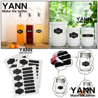 YANN 12/36 ชิ้น สติ๊กเกอร์สีดำสำหรับใช้ในห้องครัว