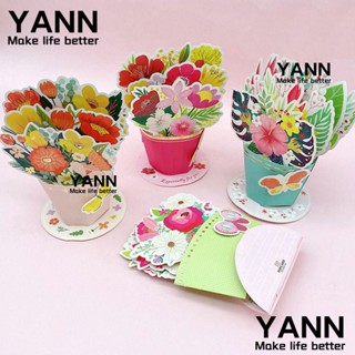 YANN1 ช่อดอกไม้ป๊อปอัพ ครบรอบ 3D การ์ด Tropical Bloom Happy Mothers Day