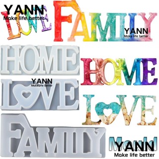 Yann แม่พิมพ์เรซิ่น อีพ็อกซี่ ลายตัวอักษร LOVE HOME FAMILY สําหรับทํางานฝีมือ DIY