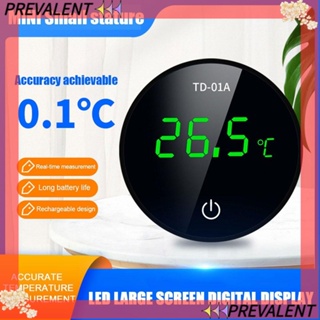 Preva เครื่องวัดอุณหภูมิภายนอกดิจิทัล LCD ชาร์จ ABS Type-C ขนาดเล็ก -9.9to50 สําหรับตู้ปลา℃ เครื่องวัดอุณหภูมิน้ําอิเล็กทรอนิกส์ สําหรับตู้ปลา