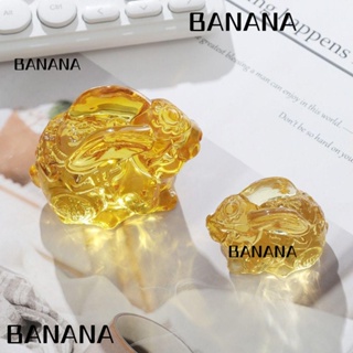 Banana1 ฟิกเกอร์กระต่ายคริสตัล เรซิ่น ขนาดเล็ก แฮนด์เมด สําหรับตกแต่งบ้าน