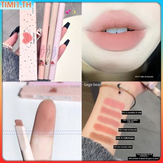 Gege Bear Velvet Matte Lip Liner Pencil Soft Mist Lip Line Pen No Makeup Lip Pen Waterproof Lasting Makeup Tool Pen | เวลา1