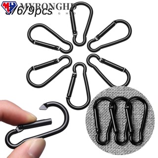 Myronghd 3/6/9 ชิ้น D Carabiner อลูมิเนียมอัลลอยด์แพ็คแบ็กหัวเข็มขัดพวงกุญแจกลางแจ้ง