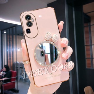 พร้อมส่ง เคสโทรศัพท์มือถือนิ่ม ลายโบว์น่ารัก 3D พร้อมกระจกด้านหลัง สําหรับ OPPO Reno10 Pro Plus Pro+ Reno8 T A78 4G 5G OPPOA78 Reno 10 10Pro Reno10Pro+