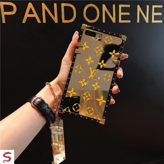 เคสมือถือ OPPO Reno8 T 4G/5G Reno7 Reno6 Reno5 Reno4 Reno3 Reno2 หรูหราแฟชั่นคลาสสิกดอกไม้สีเหลืองสแควร์เคสโทรศัพท์นุ่ม