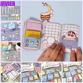 Javier หนังสือสติกเกอร์ เกม Melody Quiet Book My Melody Crayon Shin-chan แฮนด์เมด Diy ของเล่น Kuromi อะนิเมะญี่ปุ่น Cinnamoroll ของเล่นเด็ก