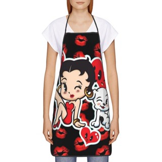 Betty Boop ผ้ากันเปื้อน กันน้ํามัน อุปกรณ์เสริม สําหรับเชฟ ทําอาหาร บาร์บีคิว