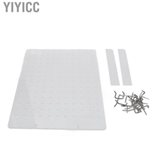 Yiyicc Pegboard Display Stand  Peg Board Acrylic Jewelry Organization Sturdy Construction Portable Craft Show Clear for Keychains Home