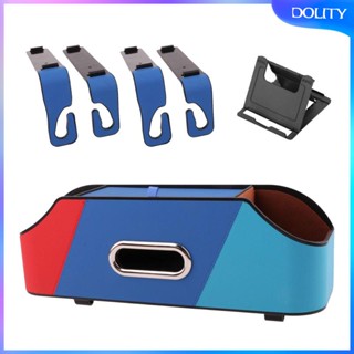 [dolity] กล่องทิชชู่ จัดระเบียบเบาะหลังรถยนต์ 2 ช่อง อุปกรณ์เสริม สําหรับเดินทาง