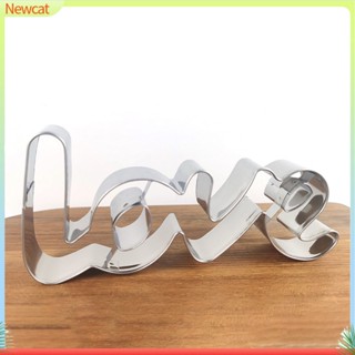 {Newcat} เครื่องตัดบิสกิต รูปตัวอักษร Love ทนความร้อน ล้างทําความสะอาดง่าย ประหยัดแรงงาน สําหรับห้องครัว วันเกิด