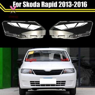 ฝาครอบเลนส์ไฟหน้ารถยนต์ แบบใส สําหรับ Skoda Rapid 2013-2016