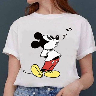 【Hot】Uniqlo เสื้อยืดแขนสั้น พิมพ์ลาย Disney Mickey Mouse แฟชั่นคู่รัก สําหรับผู้ชาย และผู้หญิง แฟชั่นแขนสั้นผ้าฝ้าย