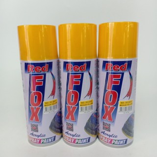 สีสเปรย์ เรดฟ็อกซ์ RED FOX #25 (241) Medium Yellow 1กระป๋อง 400ซีซี ของแท้ สีสวยสด สินค้าคุณภาพ (MS_Parts Online.)