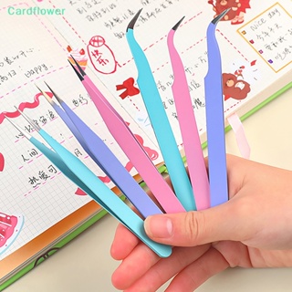 &lt;Cardflower&gt; แหนบสเตนเลส แบบตรง ป้องกันไฟฟ้าสถิตย์ สําหรับตกแต่งเค้ก เบเกอรี่ 2 ชิ้น ต่อชุด