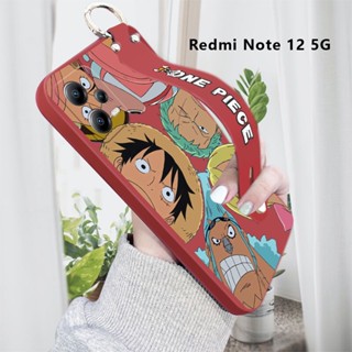 สําหรับ Redmi Note 12 Pro Speed Note 12 Pro 4G 5G(พร้อมสายรัดข้อมือ) เคสโทรศัพท์มือถือ ซิลิโคน กันกระแทก กันรอยเลนส์กล้อง ลาย Pirate King Group