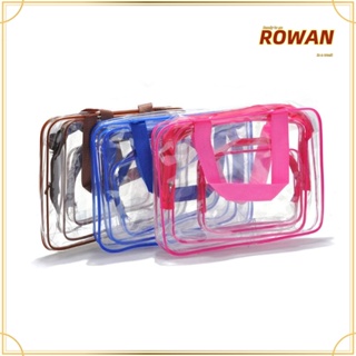 Rowans กระเป๋าเครื่องสําอาง PVC แบบใส กันน้ํา มีซิป สําหรับผู้หญิง