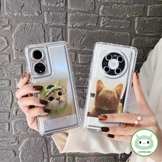 เคสโทรศัพท์มือถือแบบนิ่ม TPU ใส กันกระแทก ลายแมวน่ารัก สําหรับ Oppo A16-4G Oppo A16S A54S Oppo A5S A7 2018 AX5S AX7 A7N Oppo A12 A12S Oppo A11K Oppo A15 A15S