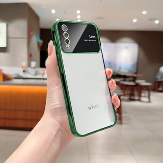 Ybd เคสโทรศัพท์มือถือ ซิลิโคนใส หรูหรา พร้อมฟิล์มเลนส์ กันตก สําหรับ Vivo S1 IQOO NEO 1907