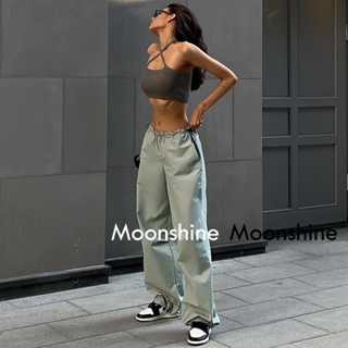 Moon  กางเกงขายาว คาร์โก้ กางเกง เชือกอเมริกันคลาสิค Cargo pants 2023 NEW 072829 สบาย รุ่นใหม่ fashion ทันสมัย A23L0GI 36Z230909