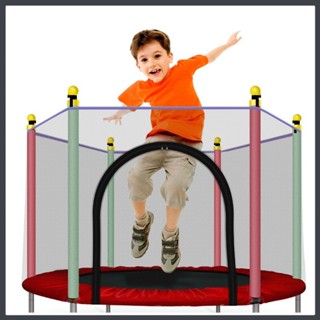 TRAMPOLINE แทรมโพลีน แทมโพลีน เตียงกระโดด แทรมโพลีนสำหรับเด็กกระโดดเล่น ขนาด 140cm x 122cm แทมโพลีนเด็กออกกำลังกาย