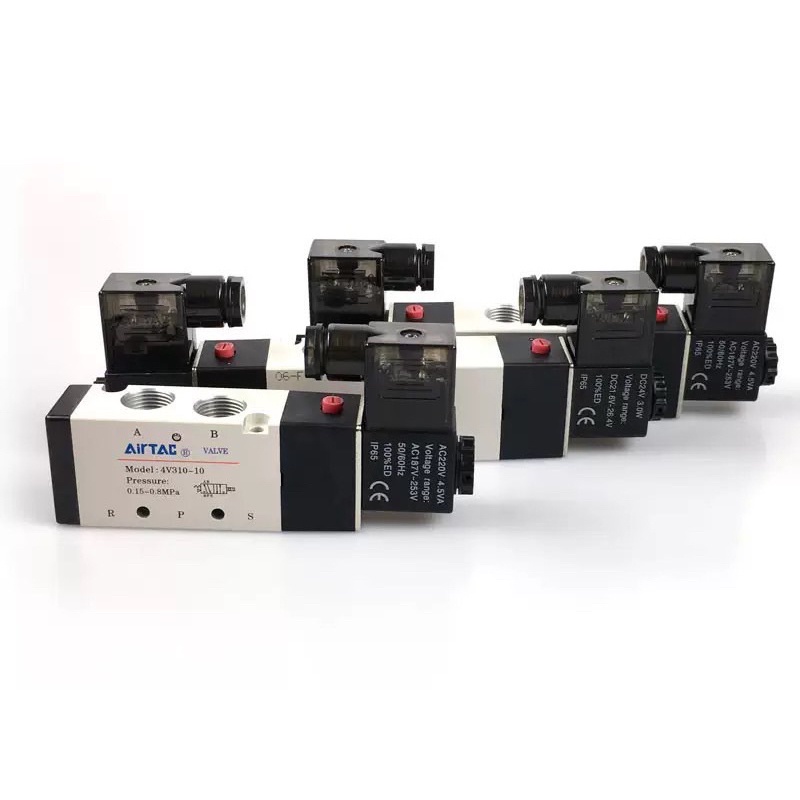 จากไทย โซลินอยด์ วาล์ว รุ่น 4V310-08 และ 4V310-10 (AC220v/DC24v) Airtac solenoid valve ทักเชท