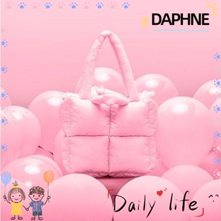 Daphne กระเป๋าถือ กระเป๋าสะพายไหล่ ผ้าไนล่อน มีซิป สีพื้น สไตล์ยุโรป และอเมริกา สําหรับสตรี