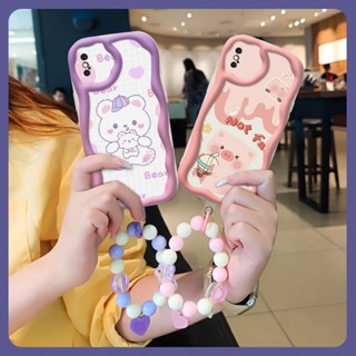 three-dimensional Pendants Phone Case For iphone X/XS lovely For Girls dustproof texture interest Pendants Love bracelet