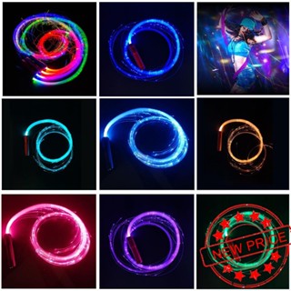 แส้ไฟแฟลช LED 360 องศา สีสันสดใส° พร็อพไฟเบอร์เต้นรํา P7P5 แบบหมุนได้ สําหรับงานปาร์ตี้