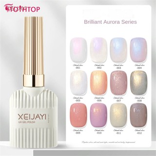 12 สี Aurora Mirror กาวติดเล็บ Glitter ฝุ่นโลหะเอฟเฟกต์เล็บ Uv เจลขัดสีเล็บอุปกรณ์ตกแต่งเล็บ [TOP]