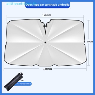 Alittlese ร่มบังแดดกระจกรถยนต์ 360° ม่านบังแดดกระจกหน้ารถยนต์ หมุนได้