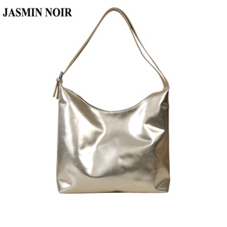 Jasmin NOIR กระเป๋าสะพายไหล่ กระเป๋าถือ หนัง PU ความจุขนาดใหญ่ สําหรับสตรี