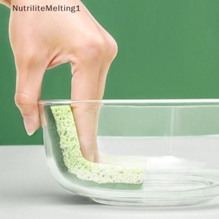 [NutriliteMelting1] แผ่นฟองน้ํา ผ้าฝ้าย สองด้าน สําหรับทําความสะอาดจาน 2 ชิ้น [TH]