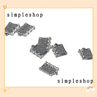 Simple จี้เงินอัลลอย รูปหนังสือ สไตล์โบราณ สําหรับทําต่างหู DIY