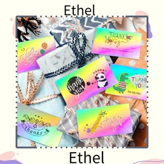 Ethel1 โปสการ์ดอวยพร ลายแพนด้า ไดโนเสาร์น่ารัก สะท้อนแสง สําหรับตกแต่งบ้าน ปาร์ตี้ 50 ชิ้น