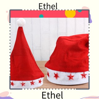 Ethel1 หมวกซานต้า ลายดาว เรืองแสง ของขวัญคริสต์มาส สําหรับผู้ใหญ่ เด็ก