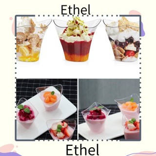 Ethel1 ถ้วยพลาสติกใส่ขนมหวาน มูส ไอศกรีม 3.4 ออนซ์ แบบใช้แล้วทิ้ง ทนทาน สําหรับงานปาร์ตี้วันเกิด 25 ชิ้น