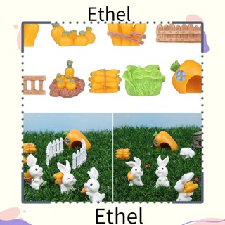 Ethel1 ตุ๊กตากระต่ายจิ๋ว แครอท ของขวัญ สําหรับตกแต่งบ้านตุ๊กตา