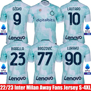 เสื้อกีฬาแขนสั้น ลายทีมชาติฟุตบอล Devrij Dzeko Barella Lautaro Brozovic พลัสไซซ์ 22-23