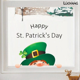 Lth สติกเกอร์ ลาย Happy St Patricks Day มีกาวในตัว ลอกออกง่าย สําหรับตกแต่งหน้าต่างรถยนต์ DIY