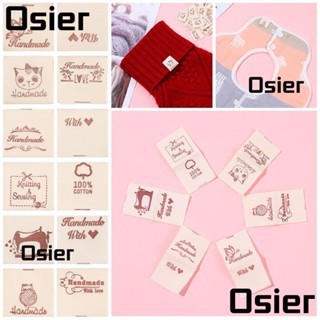 Osier1 ป้ายแท็กผ้าขนสัตว์ถัก ลายหัวใจ สําหรับถักเสื้อผ้า 50 ชิ้น