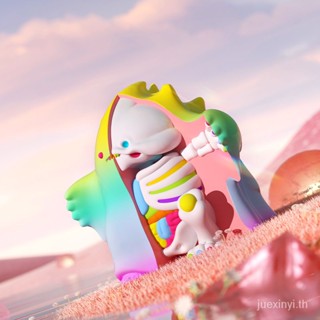 Popmart ฟิกเกอร์ POPMART MEA YUKI RAINBOW Series 400% PKDW สีรุ้ง ของเล่นสําหรับเด็ก