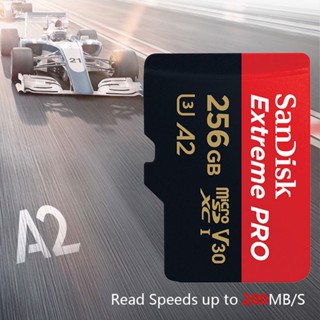 SanDisk Extreme Pro microSDXC 512GB/256GB/128GB/64GB/32GB A2 (SDSQXCD-512G) ความเร็วสูงสุด อ่าน 200MB/s เขียน 140MB/s