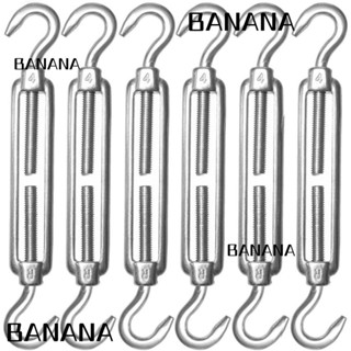 Banana1 ตัวปรับความตึงเชือกลวด แบบสกรู สเตนเลส 304 CC Type M4 ทนทาน 6 ชิ้น