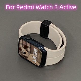 สายนาฬิกาข้อมือซิลิโคน หัวเข็มขัดแม่เหล็ก สําหรับ Redmi Watch 3 Xiaomi Redmi Watch 3 Active Lite