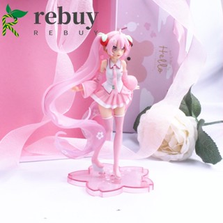 Rebuy Miku Hatsune โมเดลฟิกเกอร์ อนิเมะซากุระ สีชมพู ขนาด 14 ซม.