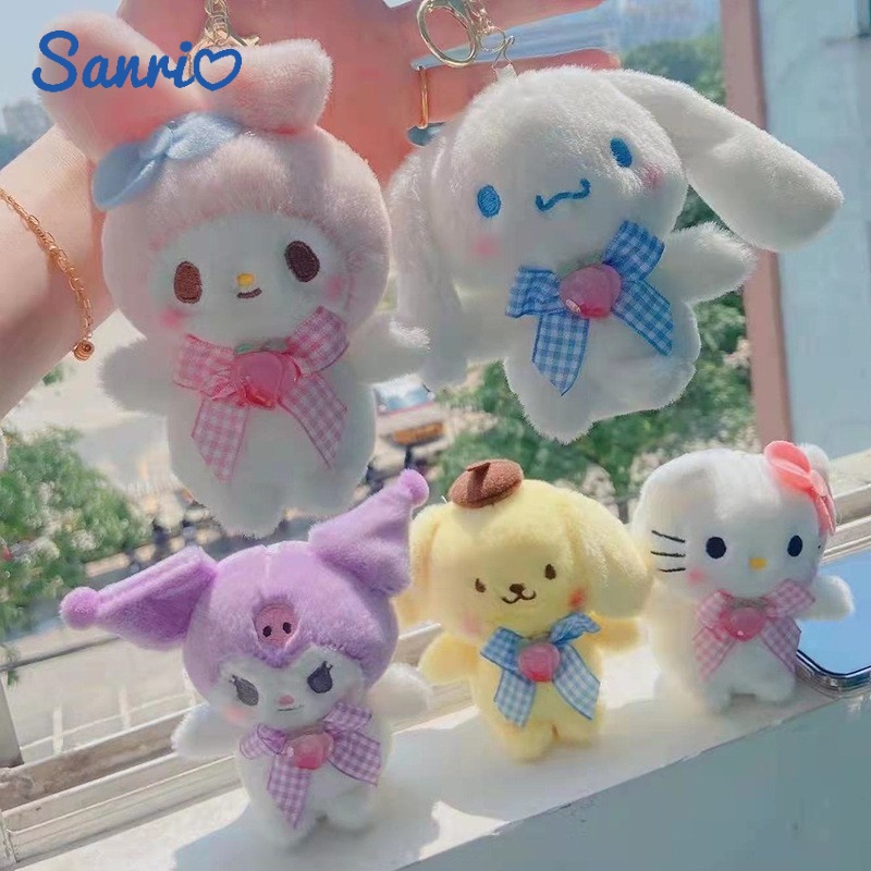 ของแท้ พวงกุญแจ จี้ตุ๊กตาการ์ตูน Sanrio Kuromi Melody Cinnamon Dog น่ารัก