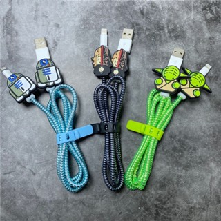 ชุดที่ม้วนเก็บสายชาร์จ USB ลายการ์ตูนดิสนีย์ สําหรับตกแต่ง
