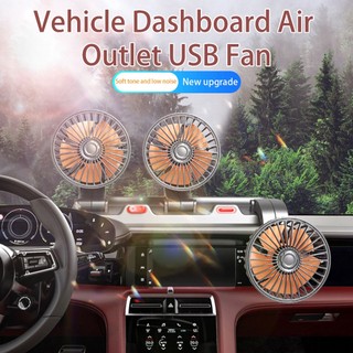 Car Strong Dual Fan Air Conditioning Double Booster Cooler 360° Desktop USB Mini Fan For Car Van Truck Kipas Kereta Home