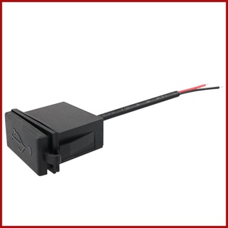 อะแดปเตอร์ซ็อกเก็ตชาร์จในรถยนต์ 2.4A USB ทรงสี่เหลี่ยม กันน้ํา 12V 24V