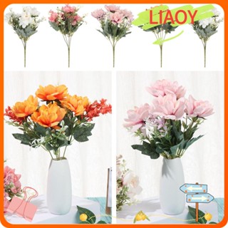 Liaoy ช่อดอกไม้ปลอม ผ้าไหม สวยงาม DIY สําหรับงานแต่งงาน